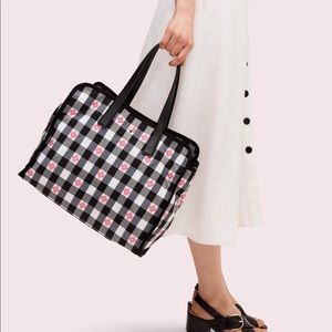 KATE SPADE Morley Buffalo Plaid Large Nylon Tote